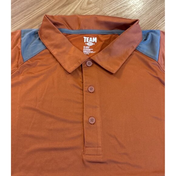 Mens 2XL Orange Golf Polo Shirt Team 365 Sport Short Sleeve Polyester Spandex - Picture 4 of 10